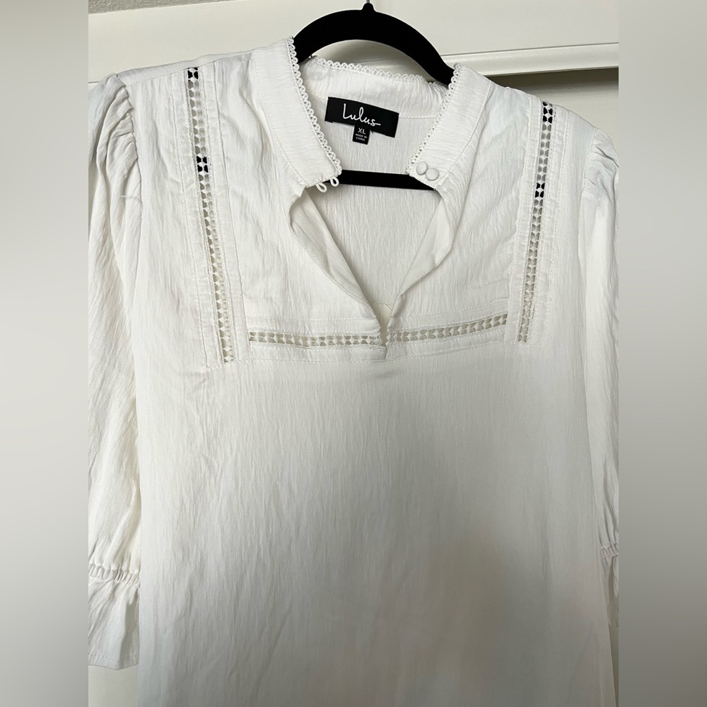 Mock Neck Ruffled Mini Dress - Picture 3 of 7